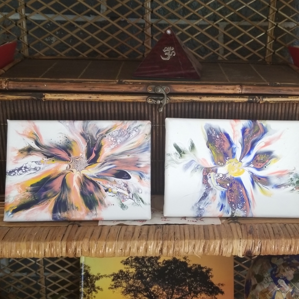 Hand painted wall hangings